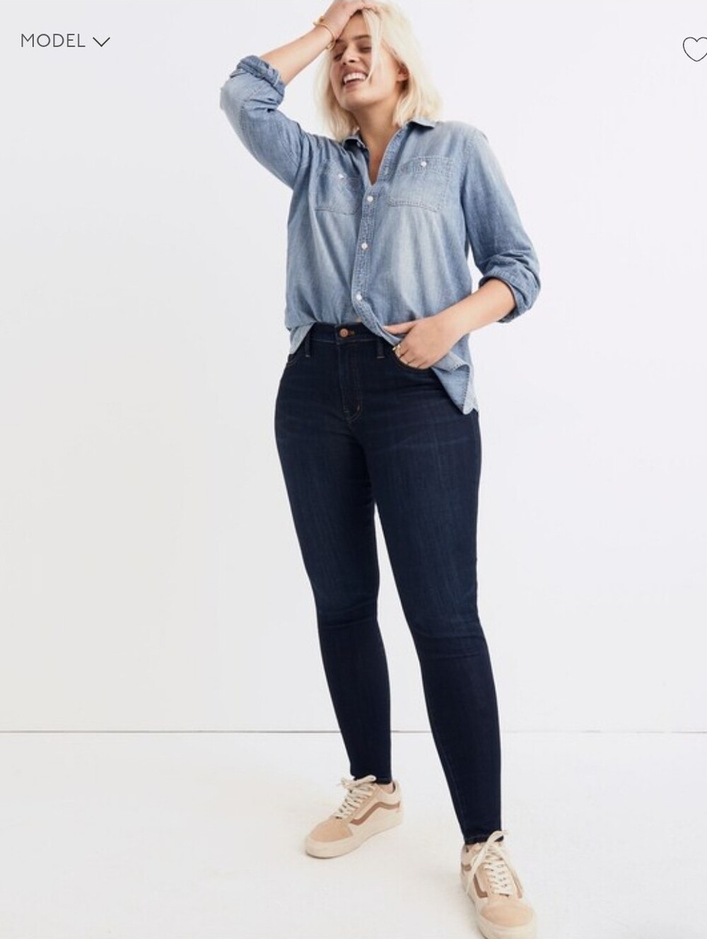 ❤️ MADEWELL HIGH-RISE SKINNY JEANS IN LARKSPUR WASH: TENCEL™ DENIM, 14 (32)